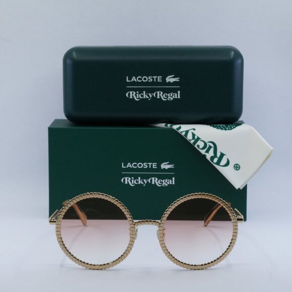 Final Price! Lacoste L252S Ricky Regal 712 Gold Pink Sunglasses - Picture 2 of 9
